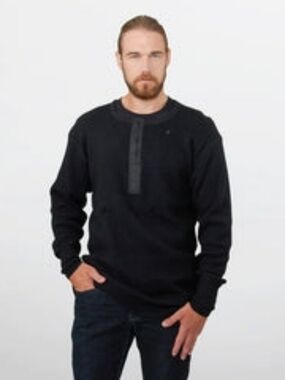 Heritage Black Men's Crewneck Knit Sweater